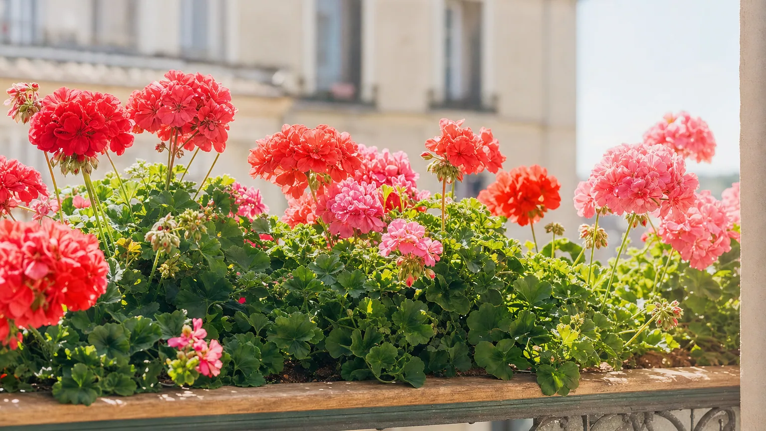 Géraniums de balcon : les faire fleurir tout l'été (et bien au-delà)