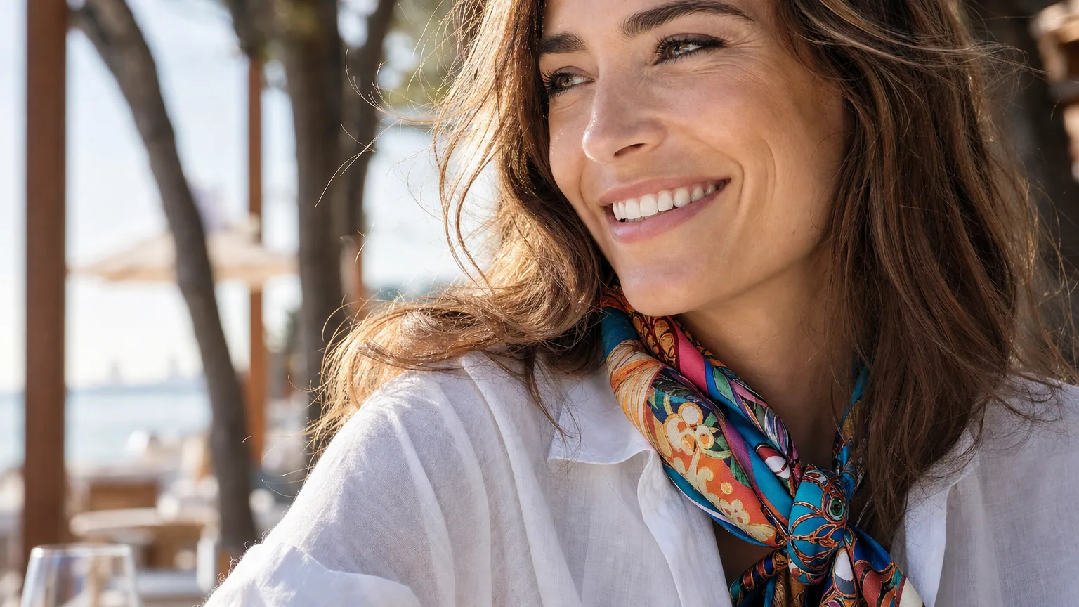 Le foulard en soie cet été : le nouer et le porter avec allure