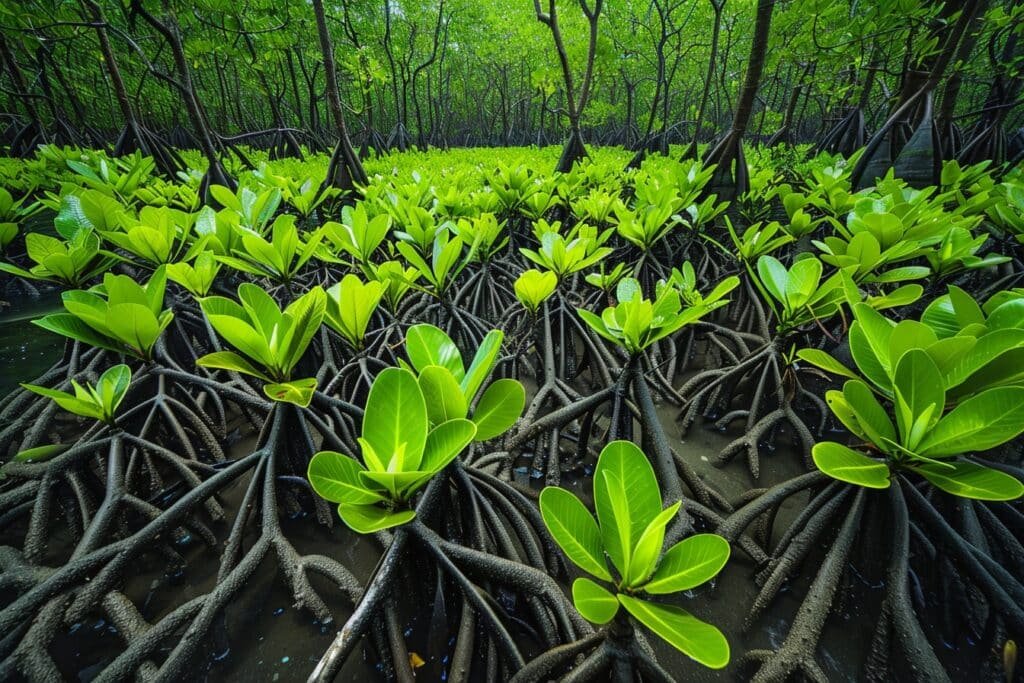 Menaces des jardins de mangrove