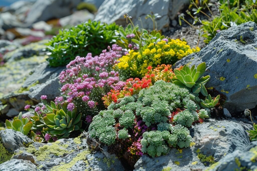 Quels types de plantes devrais-je utiliser dans un jardin de rocaille ?